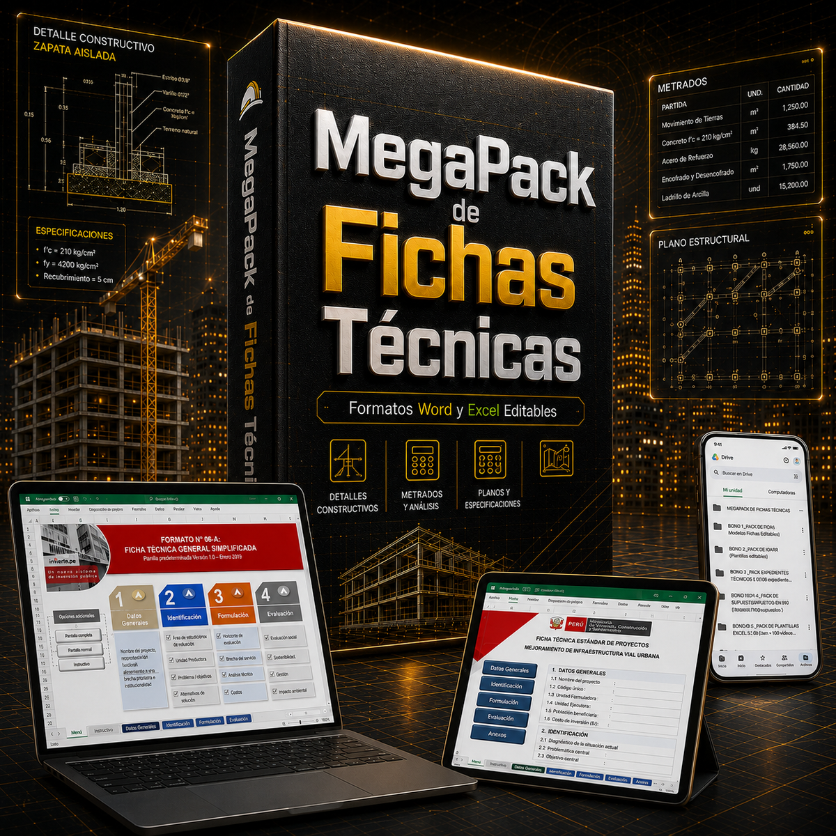 MegaPack de Fichas Técnicas: Formatos Word y Excel Editables✅